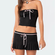 strapless top and pleated skirt set, view 4 - MRSLM