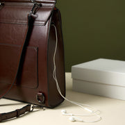 leather backpack, view 9 - MRSLM