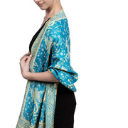 Women's vintage paisley jacquard tassel scarf, view 7 - MRSLM