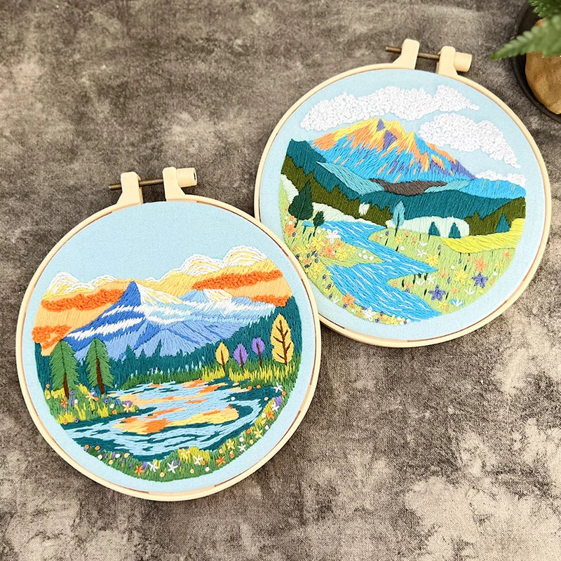 DIY landscape embroidery kit, view 9 - MRSLM