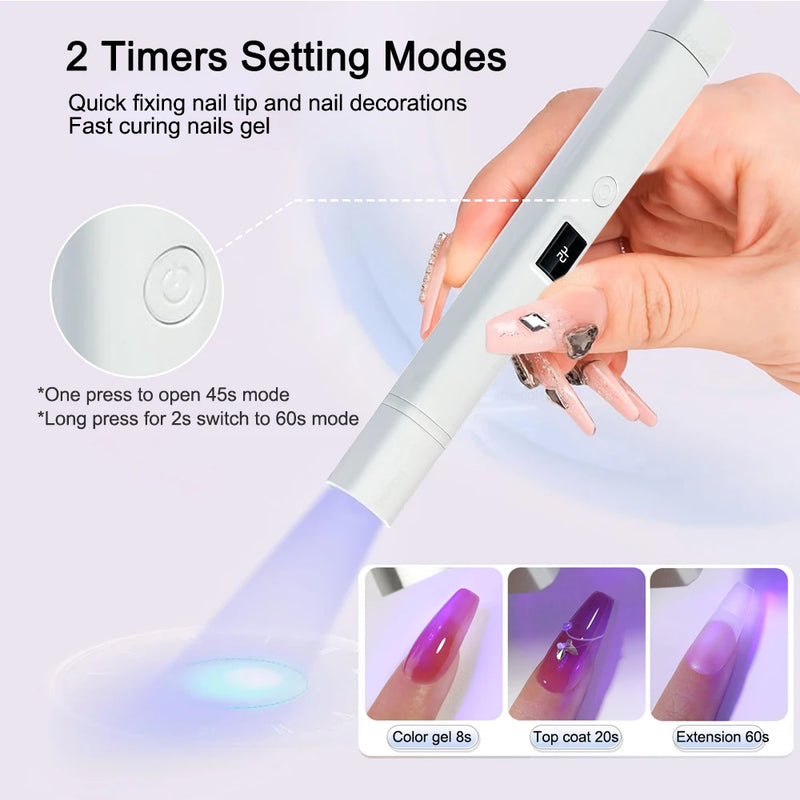 portable uv led nail lamp, view 5 - MRSLM