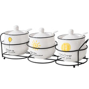 Ceramic spice jar set with spoon and lid, view 14 - MRSLM