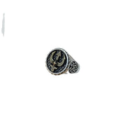 s925 silver men's boat anchor ring, view 3 - MRSLM