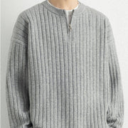 Men's half-zip textured knit sweater - MRSLM