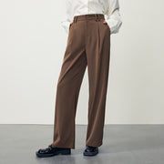 high-waisted drape trousers with side slits, view 7 - MRSLM