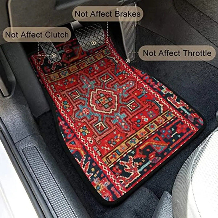 Persian Rug-Style Car Floor Mats - A Set of 4