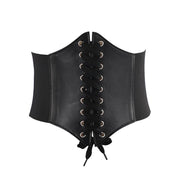 Wide faux leather corset belt - MRSLM