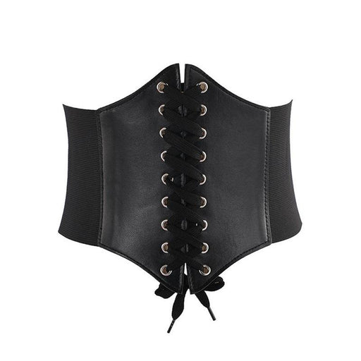 Wide faux leather corset belt - MRSLM