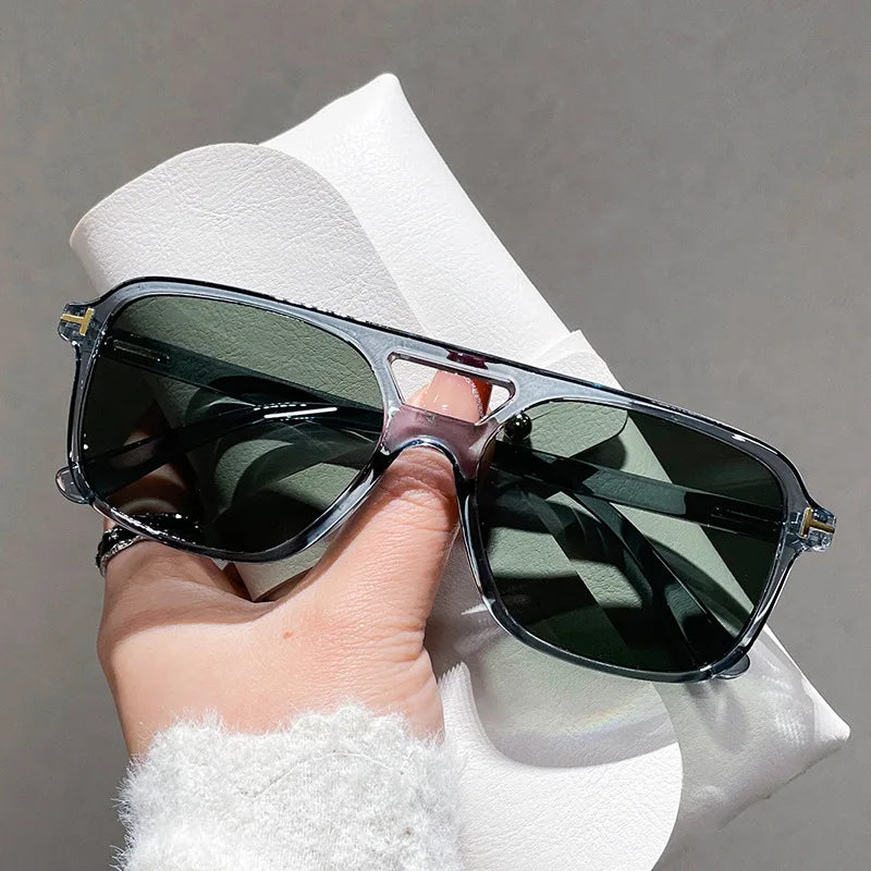 fashion square rivet sunglasses, view 15 - MRSLM