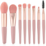 8-piece mini travel makeup brush set, view 9 - MRSLM