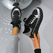 Rhinestone lace-up sneakers, view 2 - MRSLM