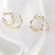 simple line silver earrings, view 3 - MRSLM