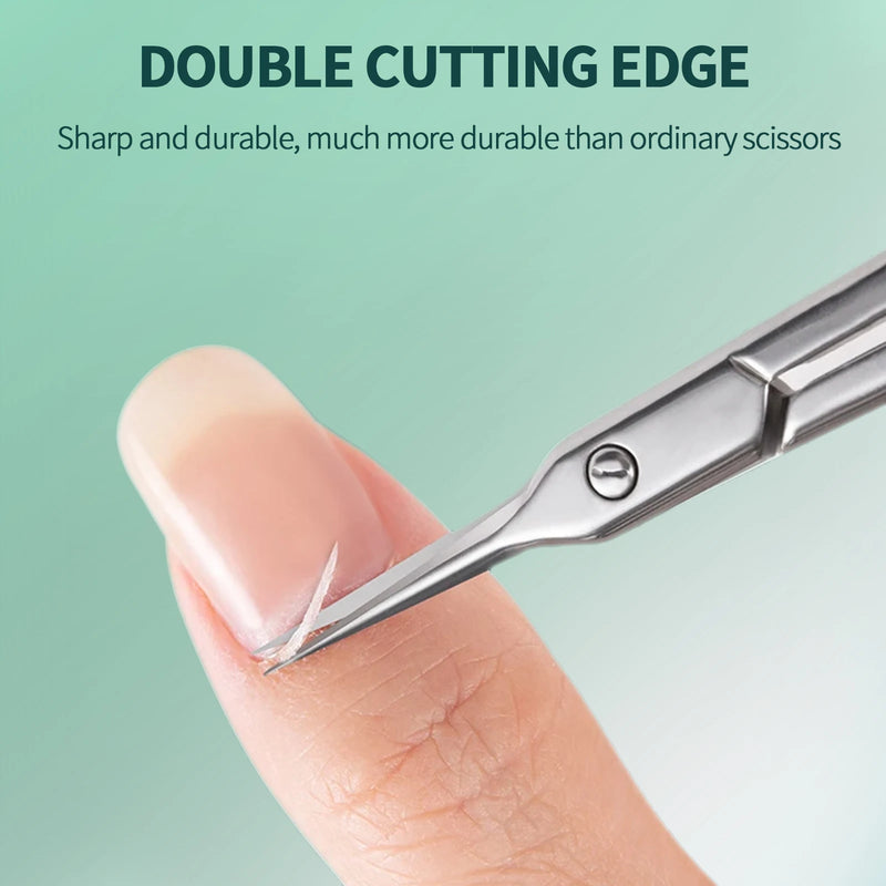 extra fine curved blade cuticle scissors, view 4 - MRSLM