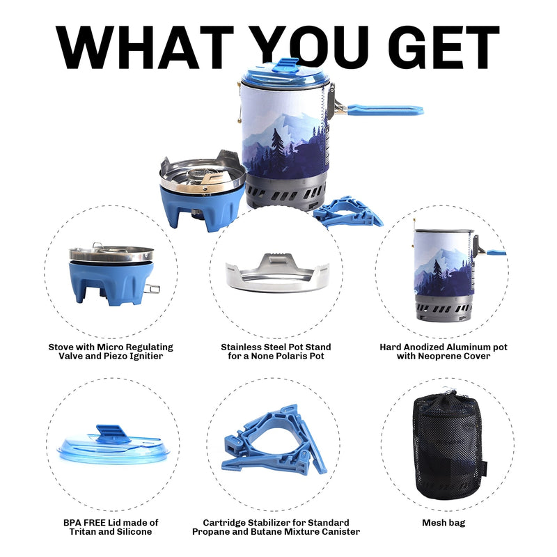 Portable camping stove system, view 5 - MRSLM