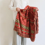 geometric pattern throw blanket, view 2 - MRSLM