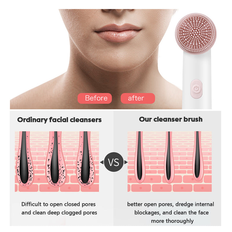 2-in-1 electric facial cleansing brush, view 5 - MRSLM