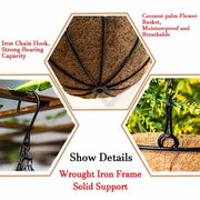 round metal hanging basket, view 6 - MRSLM