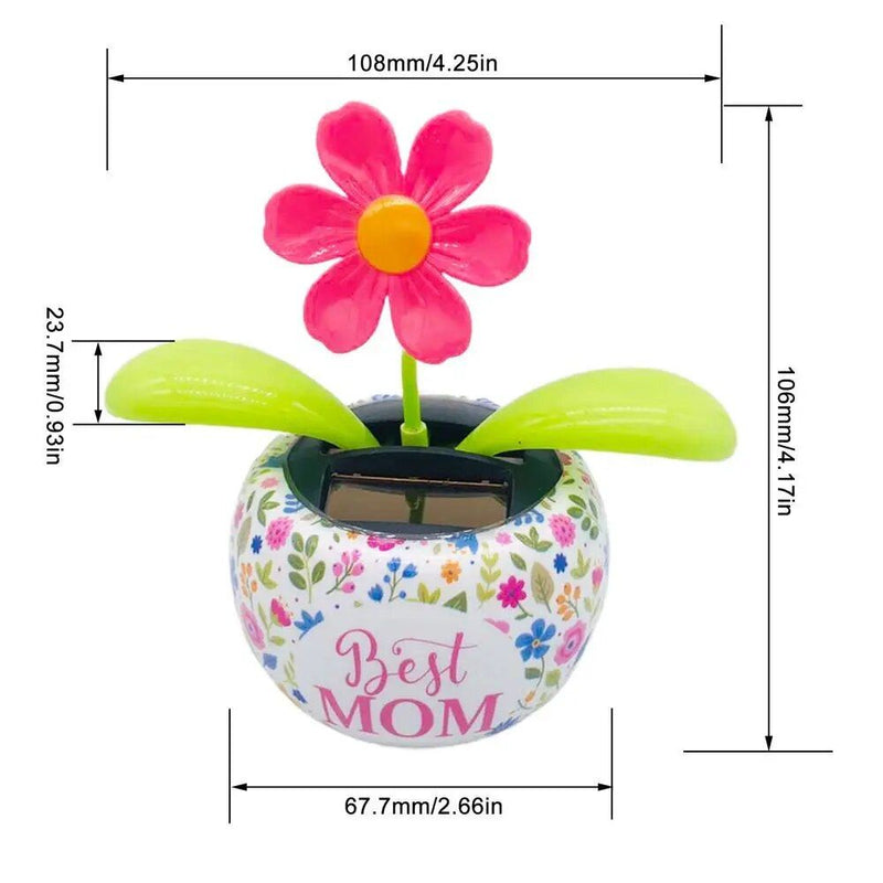 solar dancing flower bobblehead, view 3 - MRSLM