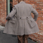 thick houndstooth vintage coat, view 6 - MRSLM