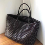 large PU shoulder tote bag, view 5 - MRSLM
