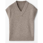 Women's knitted V-neck vest, view 6 - MRSLM