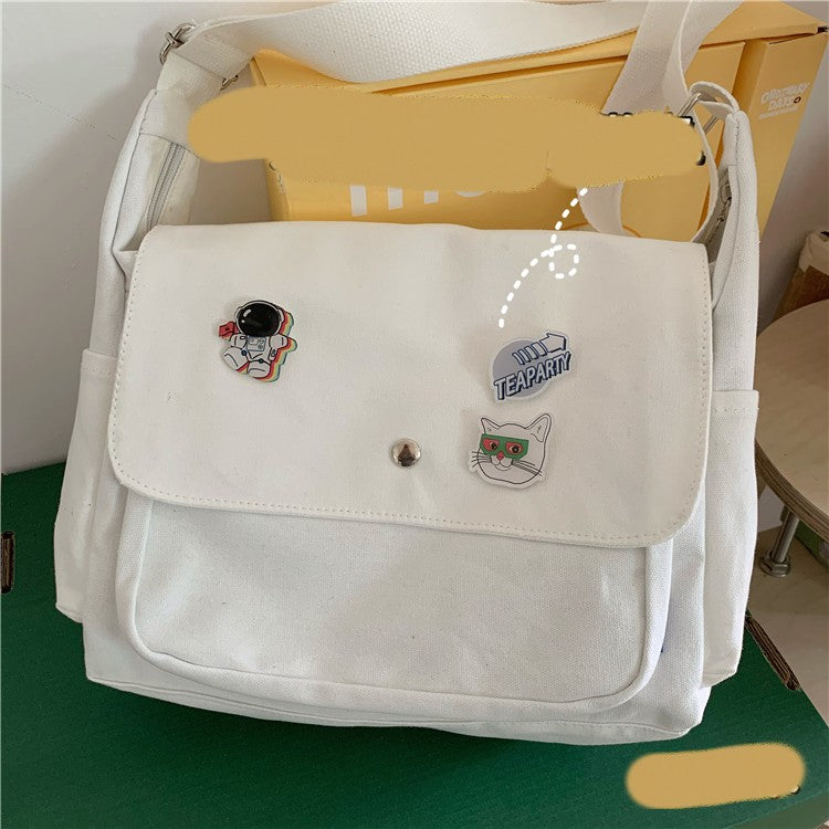 canvas cross-body messenger bag, view 4 - MRSLM