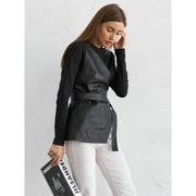 casual pu leather black lace-up vest, view 3 - MRSLM