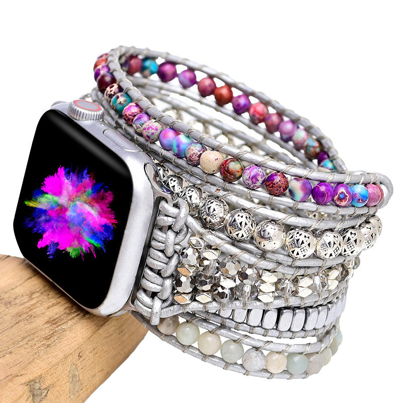 Purple emperor stone bohemian watch band - MRSLM