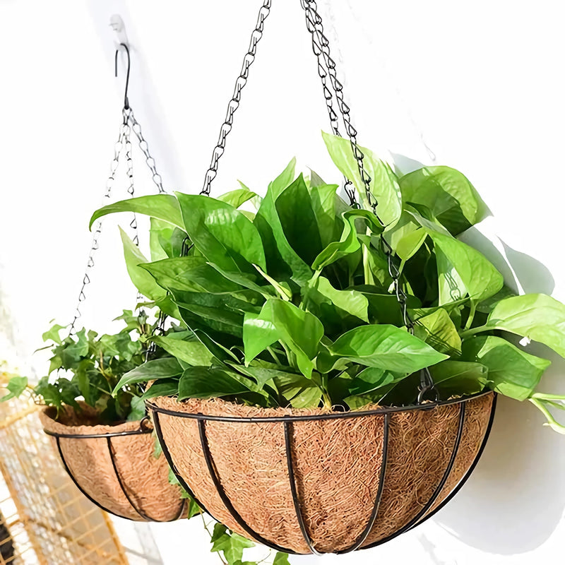 round metal hanging basket, view 4 - MRSLM