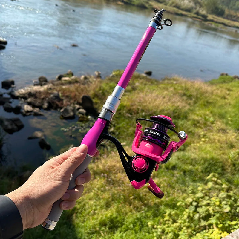 telescopic fishing rod and reel combo, view 5 - MRSLM