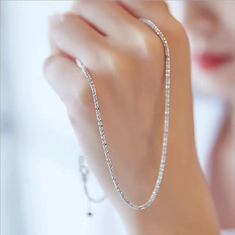Silver starry sky geometric pendant necklace, view 5 - MRSLM