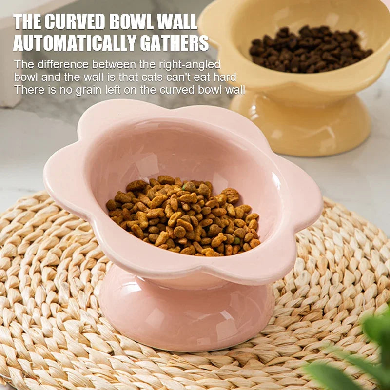 Elevated ceramic pet bowl, view 8 - MRSLM