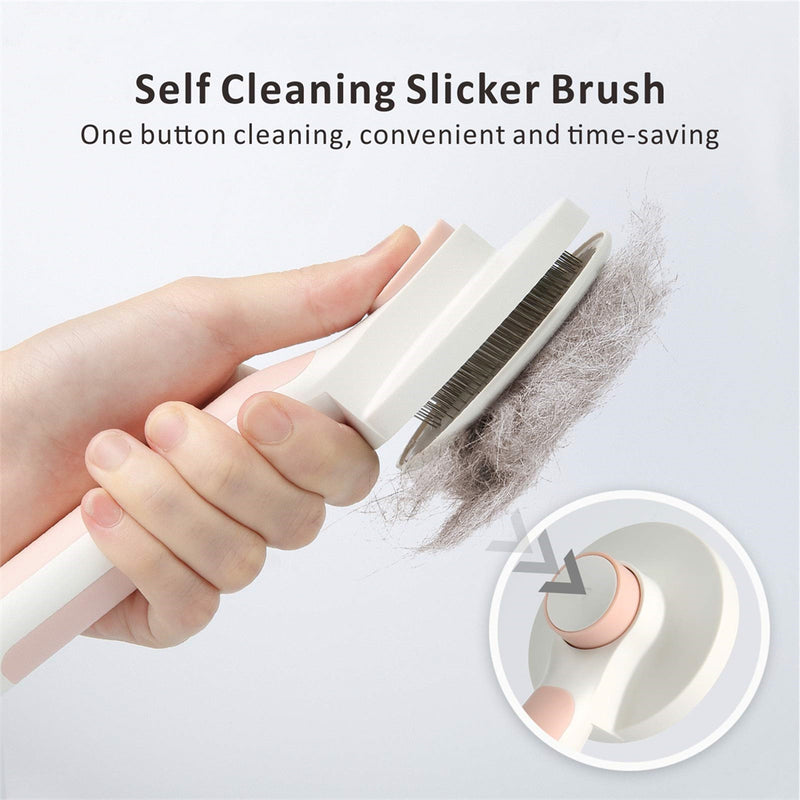 2-in-1 cat and dog grooming brush, view 4 - MRSLM