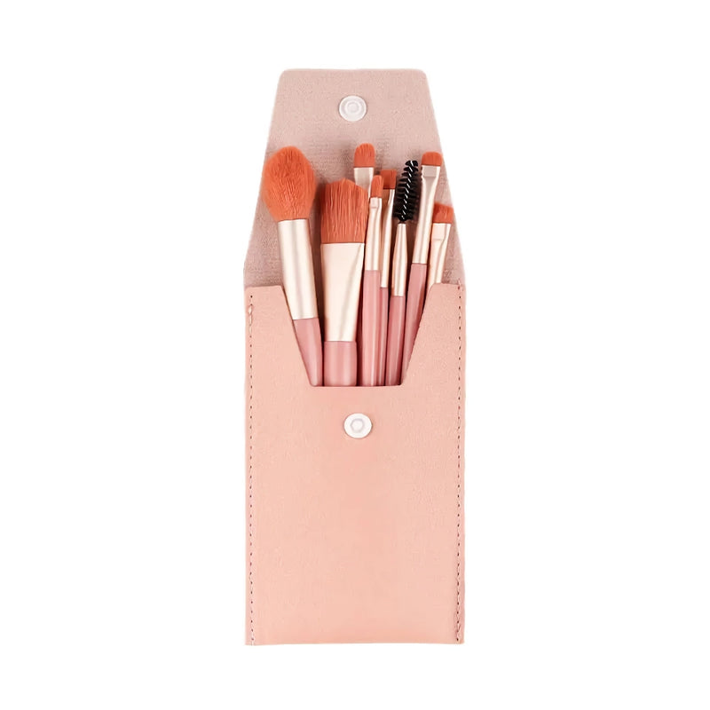 8pcs mini makeup brush set, view 3 - MRSLM