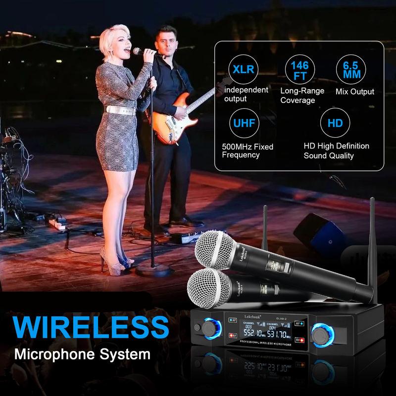 dual channel wireless microphone system, view 5 - MRSLM