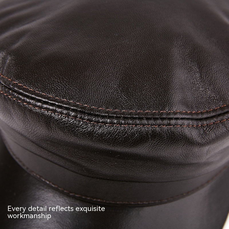 Sheepskin flat-top hat, view 4 - MRSLM