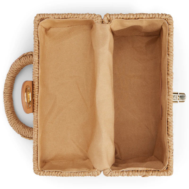 box straw beach bag, view 9 - MRSLM