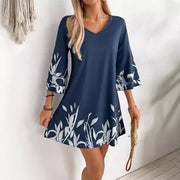 lotus sleeve floral print dress, view 4 - MRSLM