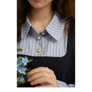 striped patchwork shirt dress, view 8 - MRSLM