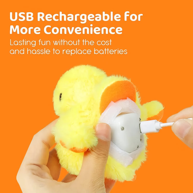 yellow duck cat toy, view 5 - MRSLM