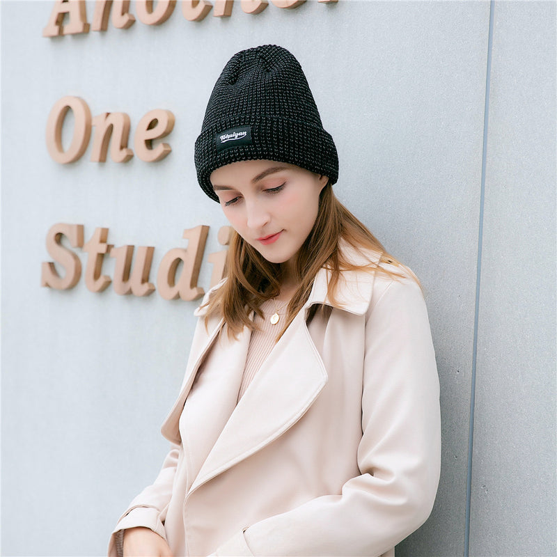 Reflective knit beanie, view 6 - MRSLM