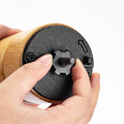 Portable wooden manual coffee grinder, view 9 - MRSLM
