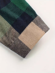dark green plaid commuter shirt, view 4 - MRSLM