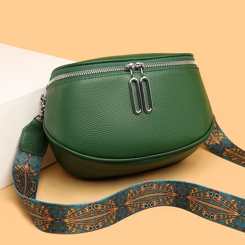 leather shoulder crossbody bag, view 2 - MRSLM