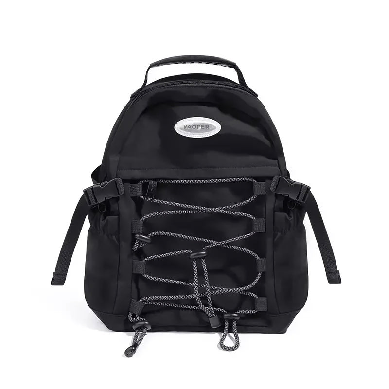 sporty casual nylon backpack, view 2 - MRSLM