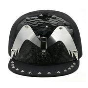 rivet flat brim cap, view 2 - MRSLM