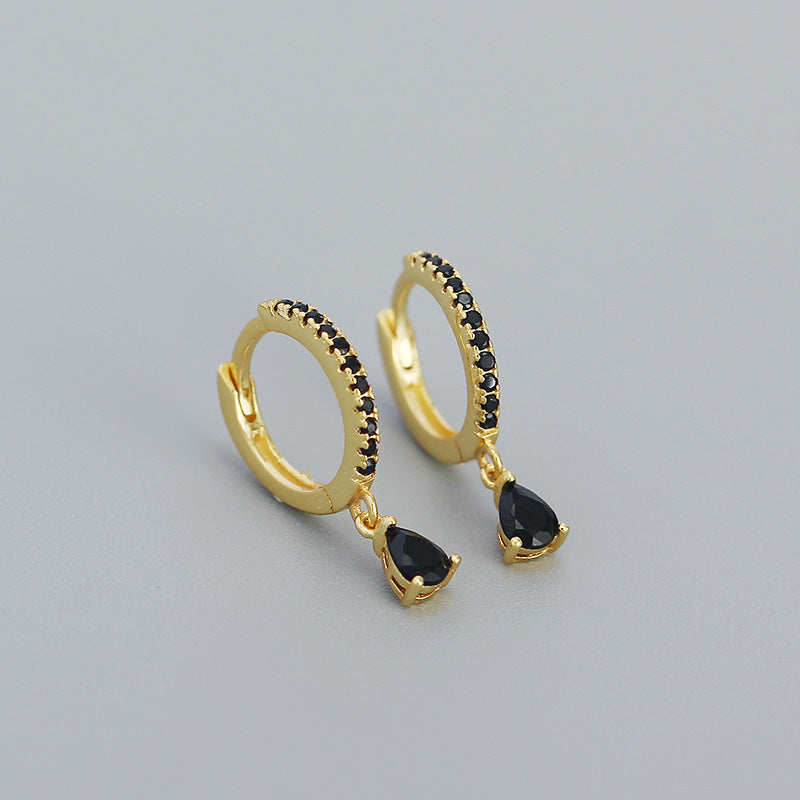 sterling silver colored stone earrings, view 7 - MRSLM