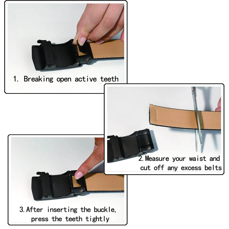men's crocodile pattern PU belt, view 11 - MRSLM