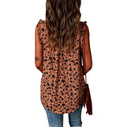 women's leopard print sleeveless top, view 2 - MRSLM
