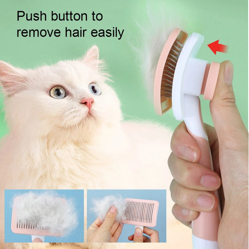 self-cleaning cat brush, view 6 - MRSLM